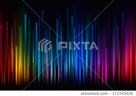 Abstract colorful lines on dark background. illustration for your design. 111543026