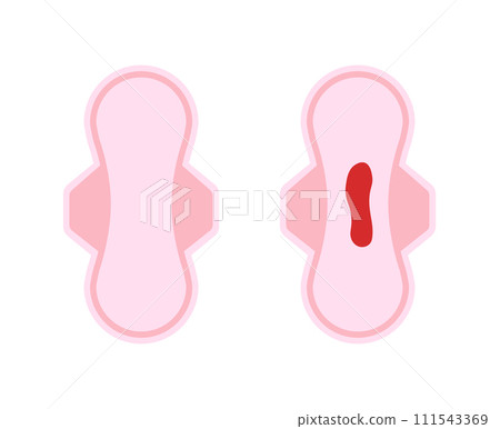 Vaginal bleeding menstruation postpartum pad lochia period. Woman pad menstrual icon. Vaginal bleeding menstruation postpartum pad lochia period. Woman pad menstrual icon. 111543369