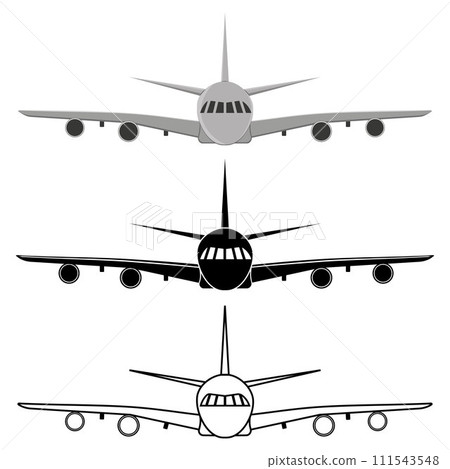 Airplane in the sky isolated vector illustration Airplane in the sky isolated vector illustration 111543548