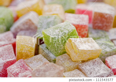 Rahat lokum, traditional Turkish dessert 111543577