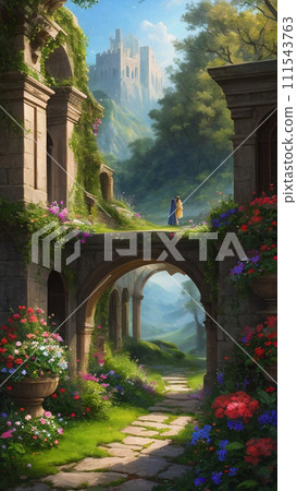 花卉、樹木和洛可可式建築 111543763