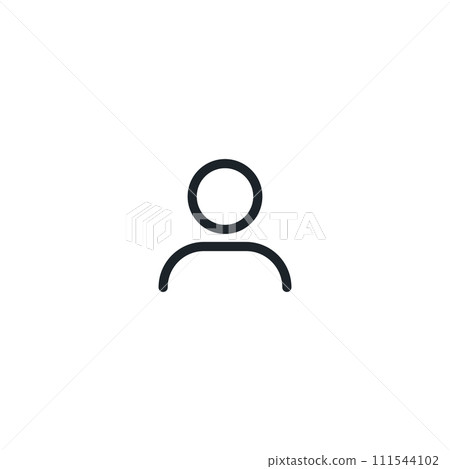 Minimalist user icon design on a clean background. A simple user avatar modern, minimalist aesthetic 111544102