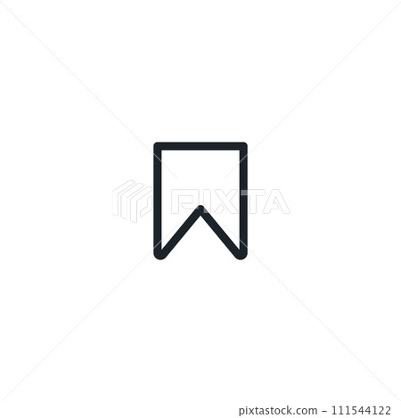 Bookmark line icon simple thin vector. Web app refresh bookmark line icon. 111544122