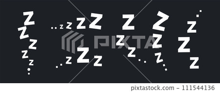 Zzz sleep snore text doodle. Vector snore zzz sleep dream comic cartoon sweet night design graphic. Zzz sleep snore text doodle. Vector snore zzz sleep dream comic cartoon sweet night design graphic. 111544136