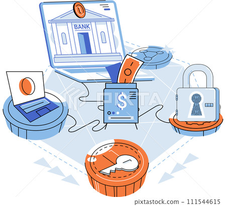 Defi vector illustration. Bitcoin is prominent cryptocurrency has fueled growth DeFi industry The concept DeFi promotes financial inclusivity and accessibility through internet Financial systems Defi vector illustration. Bitcoin is prominent cryptocurrency has fueled growth DeFi industry The concept DeFi promotes financial inclusivity and accessibility through internet Financial systems 111544615