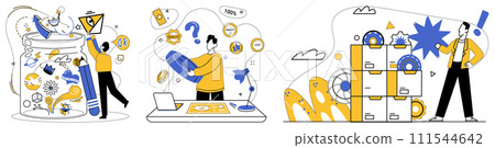 Advanced technology vector illustration. Advance with knowledge, for it is wind beneath wings advanced technological achievements Progressive strategies are constellations lighting up sky advanced 111544642