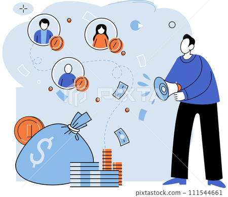 Business development. Vector illustration. Business Concept illustrations capture essence complex ideas and concepts Men and women contribute equally to business success and progress Diverse groups 111544661
