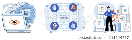 Smart industry vector illustration. In digital ballet innovation, smart industry pirouettes with elegance technology The industrial symphony echoes through network, crescendo smart industry concepts 111544757