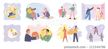 Social relationship vector illustration. Companionship and togetherness create sense belonging and fulfillment Trust forms foundation strong and lasting relationships Assisting others strengthens Social relationship vector illustration. Companionship and togetherness create sense belonging and fulfillment Trust forms foundation strong and lasting relationships Assisting others strengthens 111544796