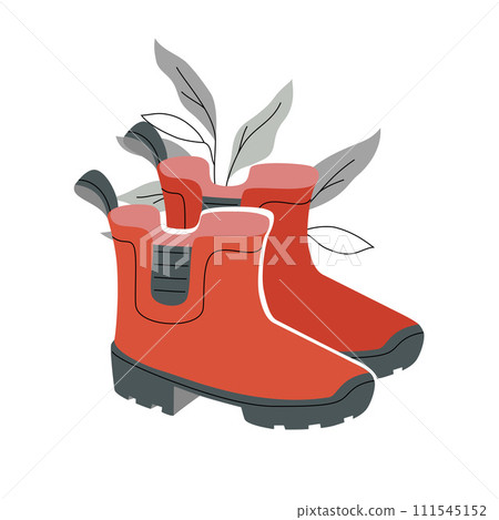 Gardener Boots Vector Illustration 111545152