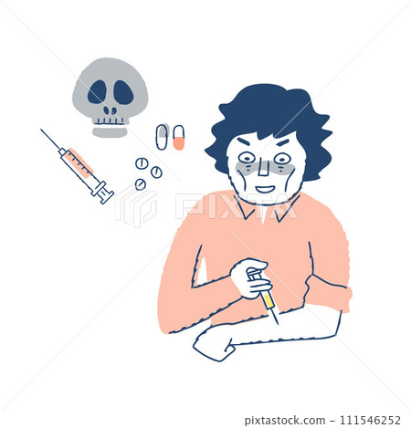 A man giving an injection (drug addiction/drug dependence/drug) A man giving an injection (drug addiction/drug dependence/drug) 111546252