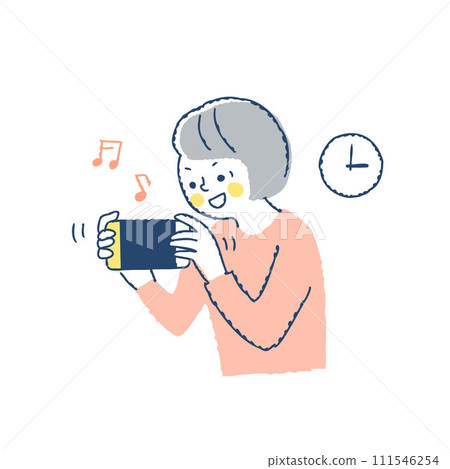 A girl who loses track of time and is absorbed in the game 111546254