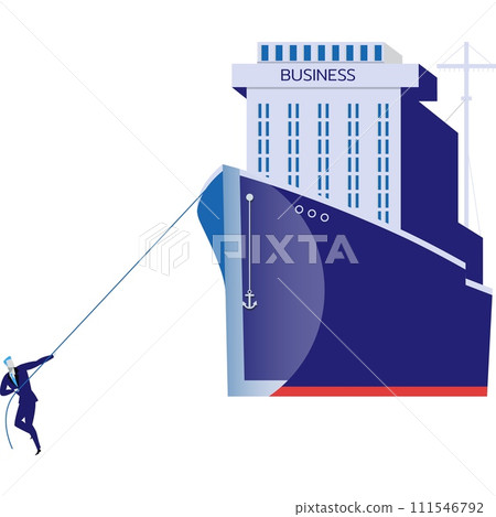 Business man pulling business liner vector icon Business man pulling business liner vector icon 111546792
