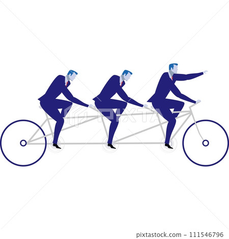 Business team riding bicycle tandem vector icon Business team riding bicycle tandem vector icon 111546796