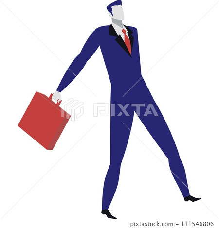 Businessman icon man with briefcase flat vector Businessman icon man with briefcase flat vector 111546806