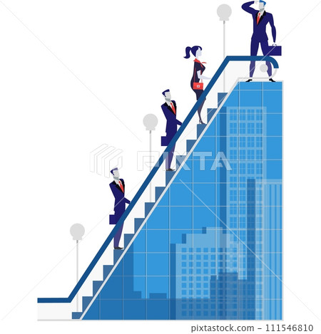 Team success, business leadership goal vector icon 111546810