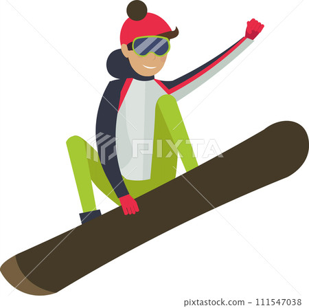 Teenager boy enjoying skateboarding vector icon isolated on white 111547038