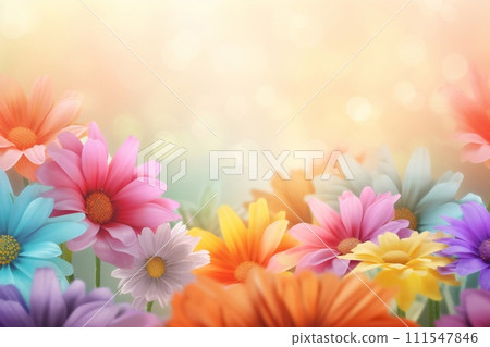 Background of colorful gerbera flowers. 111547846