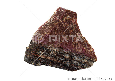 Macro stone mineral Sugilite on a white background 111547935