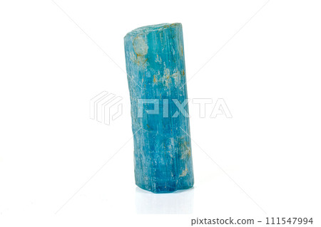 Macro tourmaline mineral stone on white background 111547994