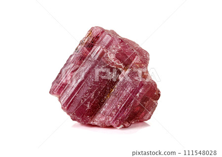 Macro tourmaline mineral stone on white background Macro tourmaline mineral stone on white background 111548028