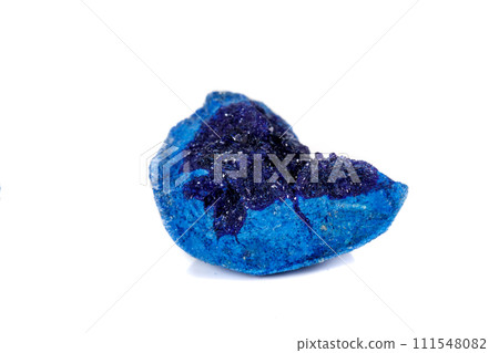 Macro mineral stone Malachite and Azurite against white background Macro mineral stone Malachite and Azurite against white background 111548082
