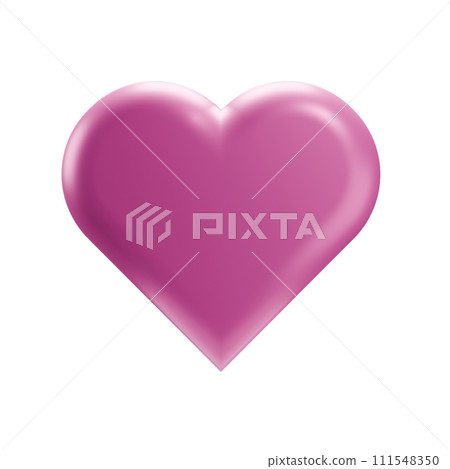 Shiny pink heart icon on a transparent background. Shiny pink heart icon on a transparent background. 111548350
