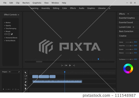 Graphic design screen. Application program for drawing toolbar Graphic design screen. Application program for drawing toolbar 111548987