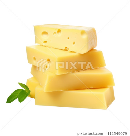 the yellow tasty cheese isolated 111549079