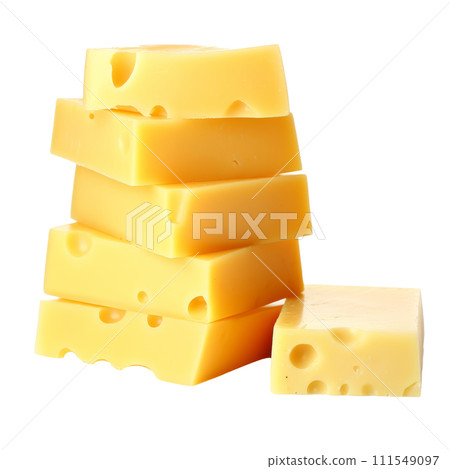 the yellow tasty cheese isolated 111549097