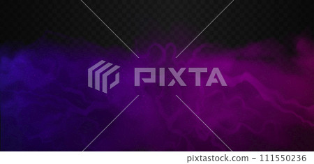 Magic futuristic space template. Neon purple, violet, blue and pink galactic nebula with stars 111550236