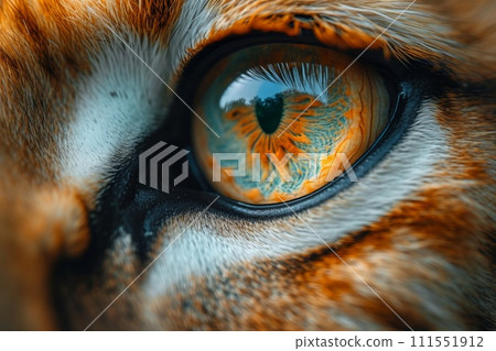 Close-up of a young lioness's face and eyes Close-up of a young lioness's face and eyes 111551912