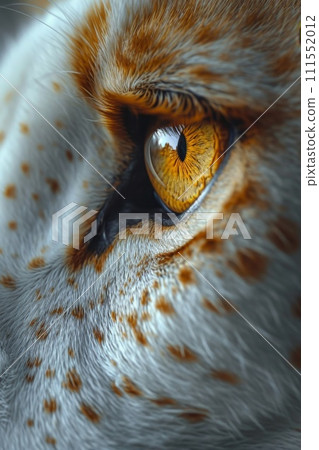 Close-up of a young lioness's face and eyes 111552012