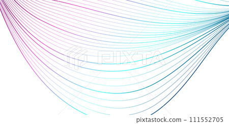 Blue and violet wavy lines abstract elegant background 111552705