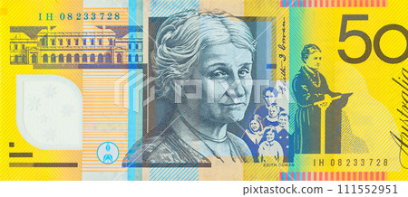 Australian government issued banknotes of fifty dollars cash denominations Australian government issued banknotes of fifty dollars cash denominations 111552951