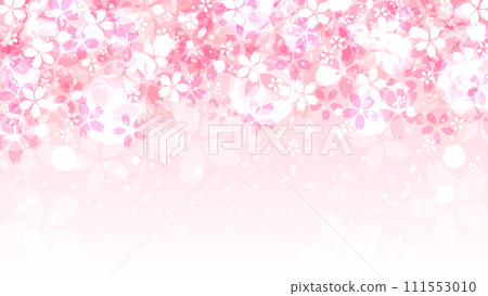 華麗的櫻花背景，16:9尺寸 111553010