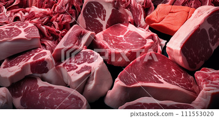 新鮮切肉：高品質瘦肉和大理石花紋 111553020