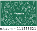 Line drawing illustration set of various vegetables 111553621