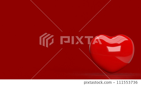 The Heart for love or health concept 3d rendering. 111553736