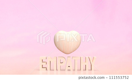 The empathy and heart wood 3d rendering image. The empathy and heart wood 3d rendering image. 111553752