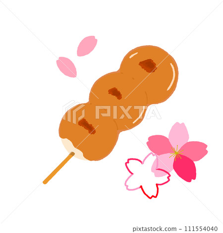 Cherry blossoms and mitarashi dango 111554040