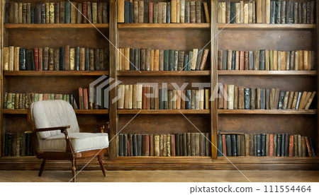 Background large bookshelf image material 111554464