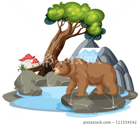 Bear by the Waterfall Oasis Bear by the Waterfall Oasis 111554542