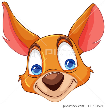 Cheerful Cartoon Kangaroo Face Cheerful Cartoon Kangaroo Face 111554571
