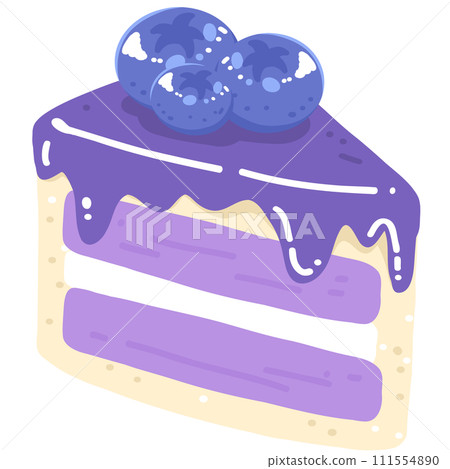 Blueberry cake illustration Blueberry cake illustration 111554890