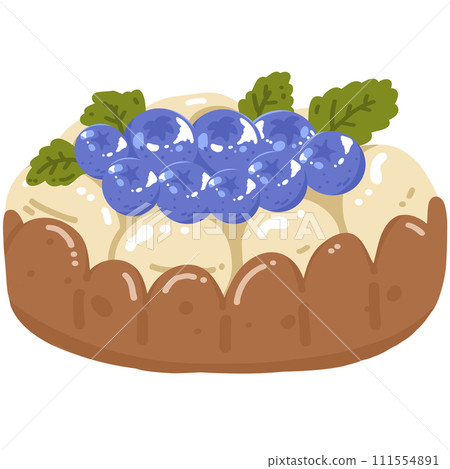 Blueberry Tart illustration Blueberry Tart illustration 111554891
