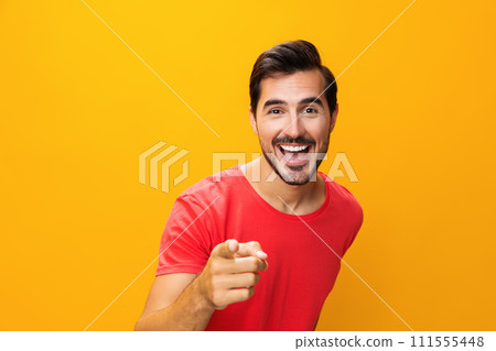 Lifestyle man gesture background portrait studio fashion Lifestyle man gesture background portrait studio fashion 111555448