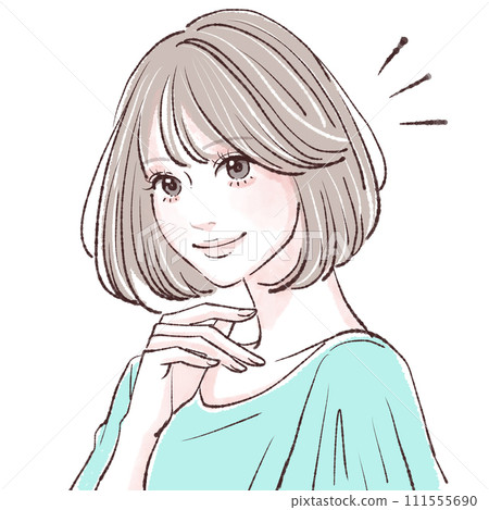 Illustration material of women and girls 111555690