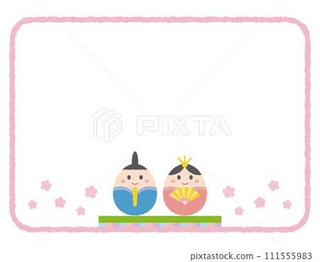 Simple and cute Hinamatsuri frame 111555983