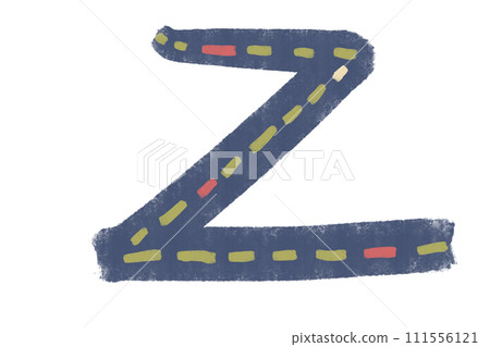 可愛字母字母 Z 的手寫插圖 可愛字母字母 Z 的手寫插圖 111556121